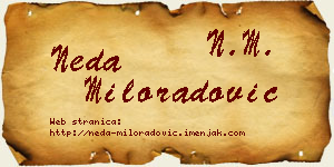 Neda Miloradović vizit kartica